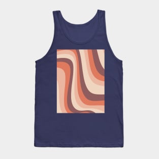 Orange Rainbow Waves Tank Top